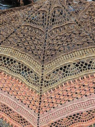 Fünfecktuch „Tisca BE“ – Häkelanleitung