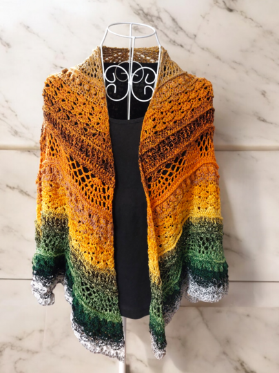 Fünfecktuch „Tisca BE“ – Häkelanleitung