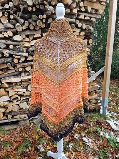 Fünfecktuch „Tisca BE“ – Häkelanleitung