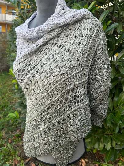 Fünfecktuch „Tisca BE“ – Häkelanleitung