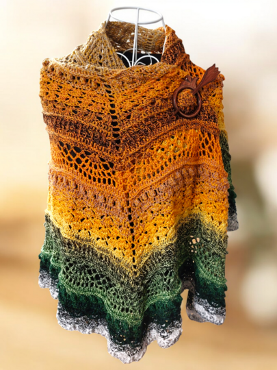 Fünfecktuch „Tisca BE“ – Häkelanleitung