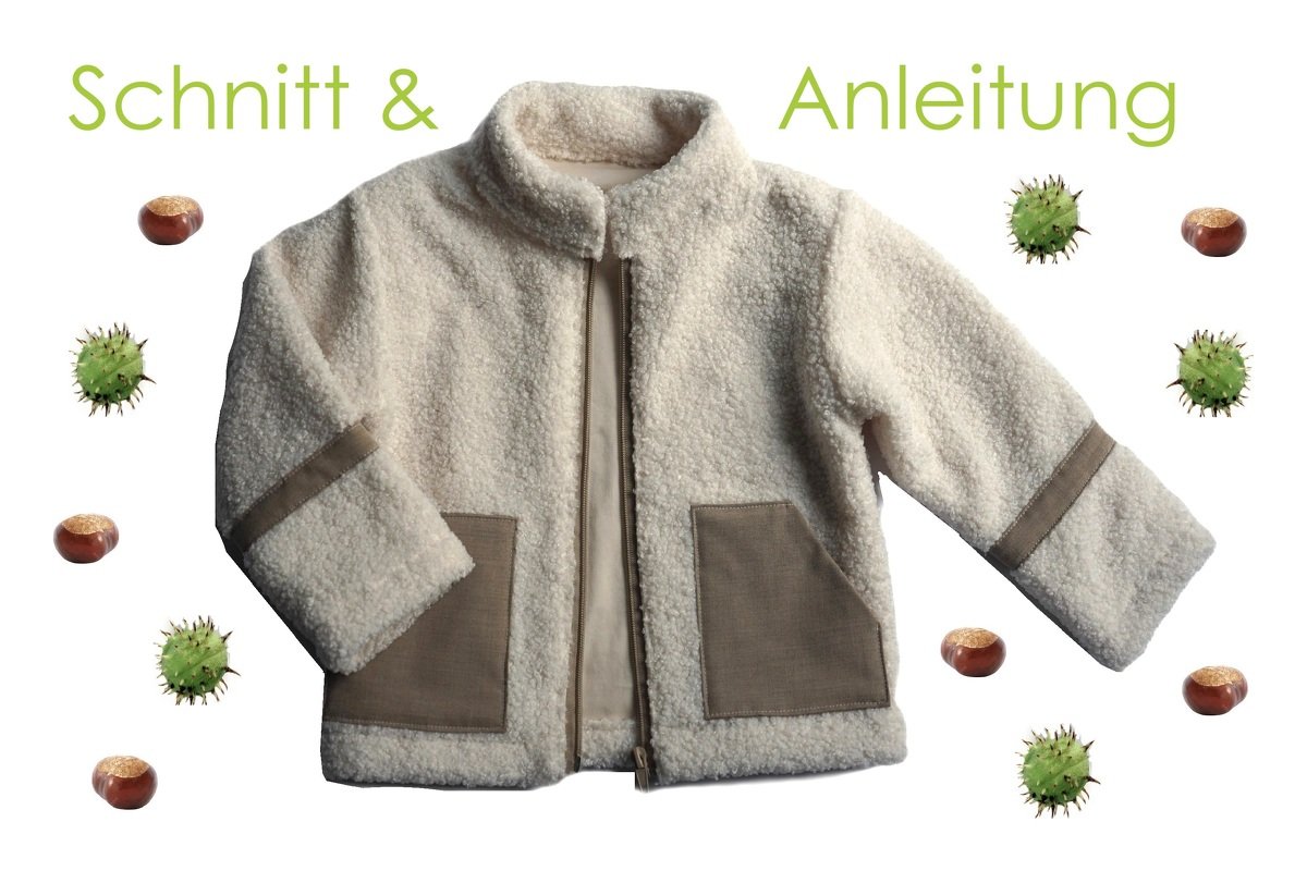 Schnitt und Anleitung gefütterte Teddyjacke Gr.80-140