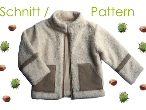 Schnitt + Anleitung gefütterte Teddyjacke Gr.80-140