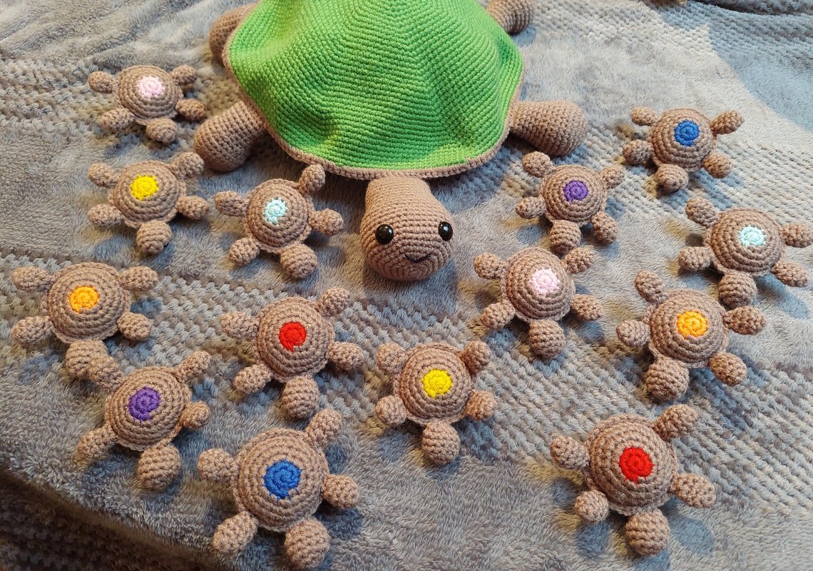 Häkelanleitung für ein Schildkrötenmemory - Bild 2