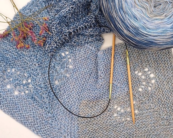 KAL Patchwork-Jahresdecke "Flower" 2025 stricken