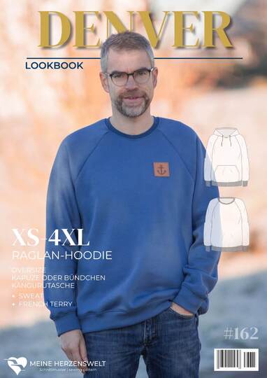 Raglanhoodie für Herren – Schnittmuster – Denver