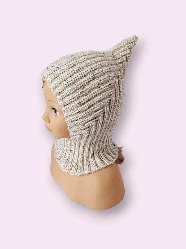 Strickanleitung Schalmütze, Schlupfmütze, Pixie, unisex, 1 - 2 1/2 J. #335 - Bild 16