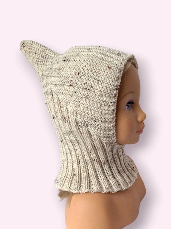 Strickanleitung Schalmütze, Schlupfmütze, Pixie, unisex, 1 - 2 1/2 J. #335