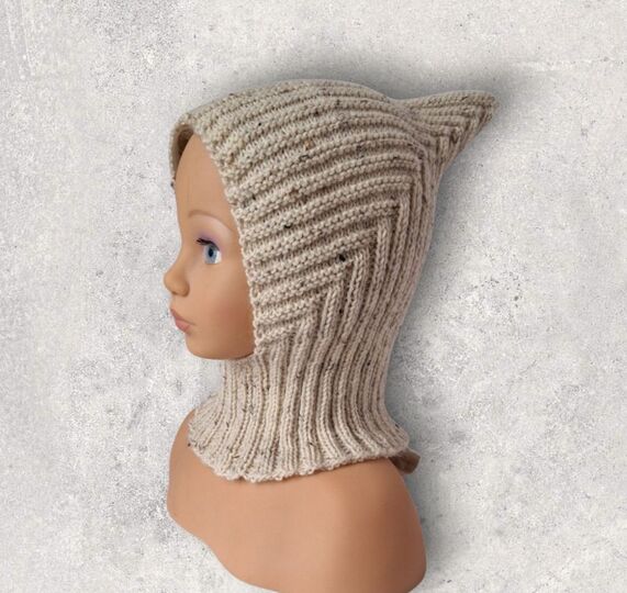 Strickanleitung Schalmütze, Schlupfmütze, Pixie, unisex, 1 - 2 1/2 J. #335