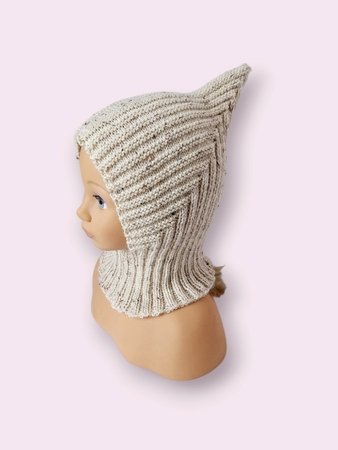 Strickanleitung Schalmütze, Schlupfmütze, Pixie, unisex, 1 - 2 1/2 J. #335