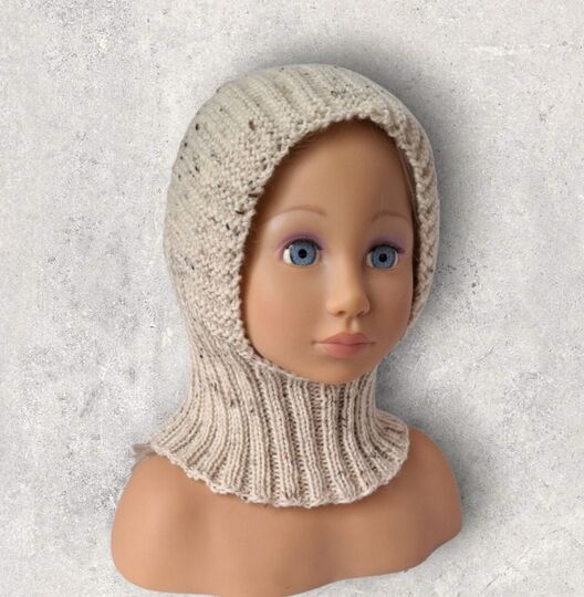 Strickanleitung Schalmütze, Schlupfmütze, Pixie, unisex, 1 - 2 1/2 J. #335