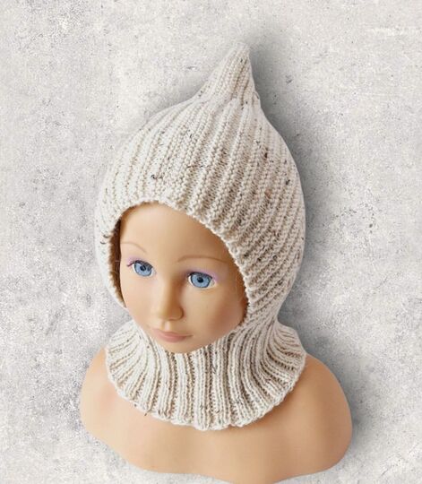 Strickanleitung Schalmütze, Schlupfmütze, Pixie, unisex, 1 - 2 1/2 J. #335