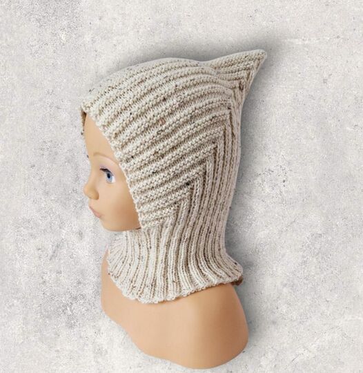 Strickanleitung Schalmütze, Schlupfmütze, Pixie, unisex, 1 - 2 1/2 J. #335