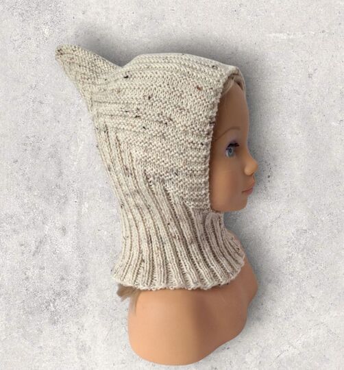 Strickanleitung Schalmütze, Schlupfmütze, Pixie, unisex, 1 - 2 1/2 J. #335