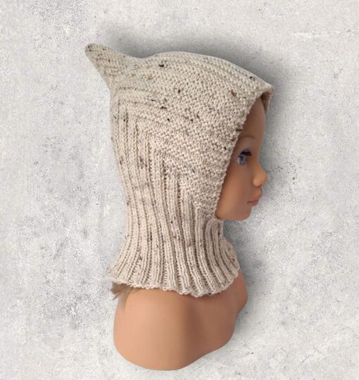 Strickanleitung Schalmütze, Schlupfmütze, Pixie, unisex, 1 - 2 1/2 J. #335