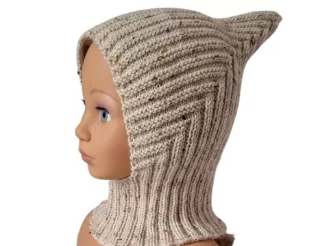 Strickanleitung Schalmütze, Schlupfmütze, Pixie, unisex, 1 - 2 1/2 J. #335