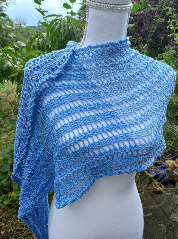 Häkelanleitung flaches Tuch/Stola/Schal Oceana - Bild 4