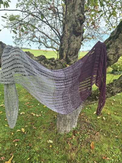 Häkelanleitung flaches Tuch/Stola/Schal Oceana