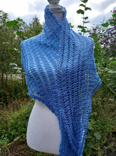 Häkelanleitung flaches Tuch/Stola/Schal Oceana