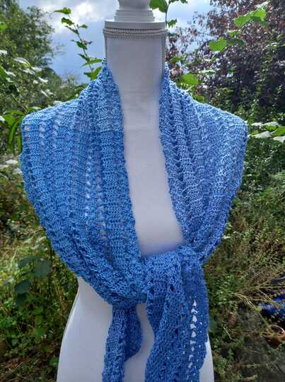 Häkelanleitung flaches Tuch/Stola/Schal Oceana