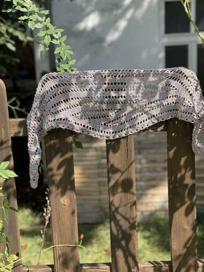 Häkelanleitung flaches Tuch/Stola/Schal Oceana