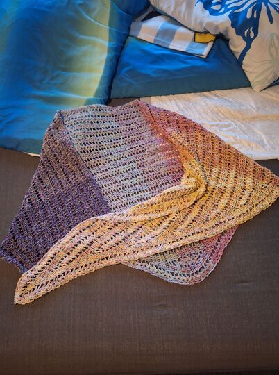 Häkelanleitung flaches Tuch/Stola/Schal Oceana