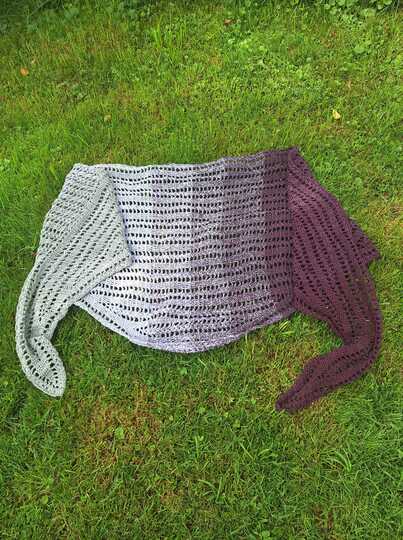 Häkelanleitung flaches Tuch/Stola/Schal Oceana