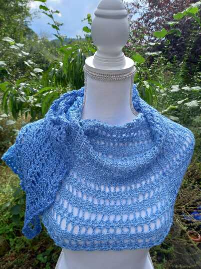 Häkelanleitung flaches Tuch/Stola/Schal Oceana