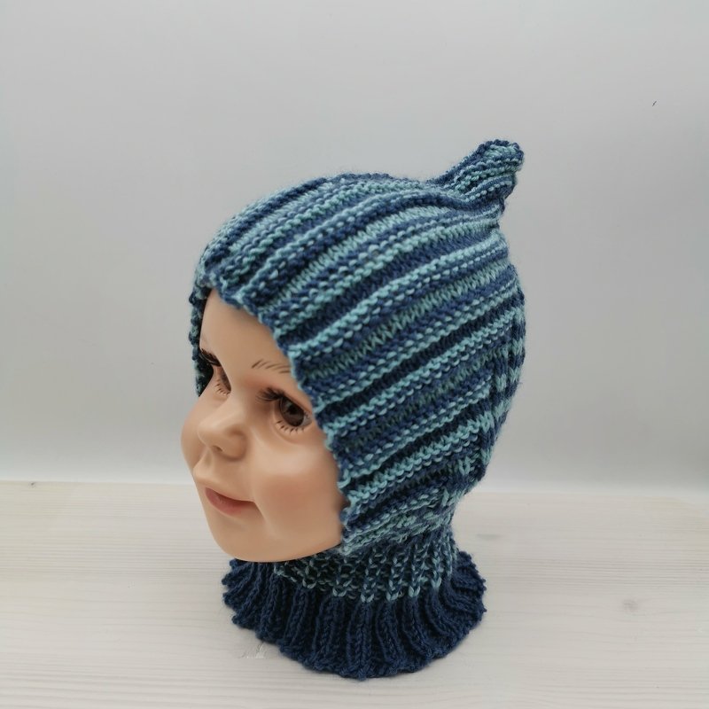 Mütze Elle (Pixiemütze) in 3 Größen mit Schalkragen in 2 Varianten - Bild 7