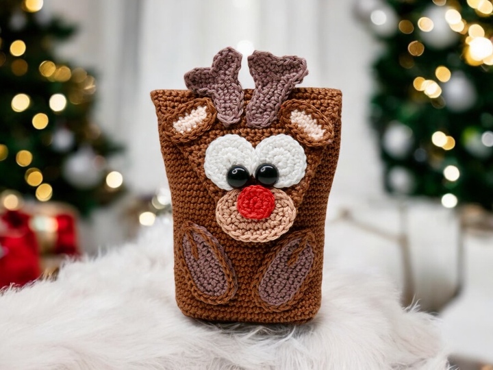 Geschenktaschen Set Weihnachten - Häkelanleitung