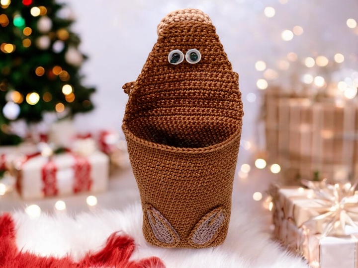 Geschenktaschen Set Weihnachten - Häkelanleitung