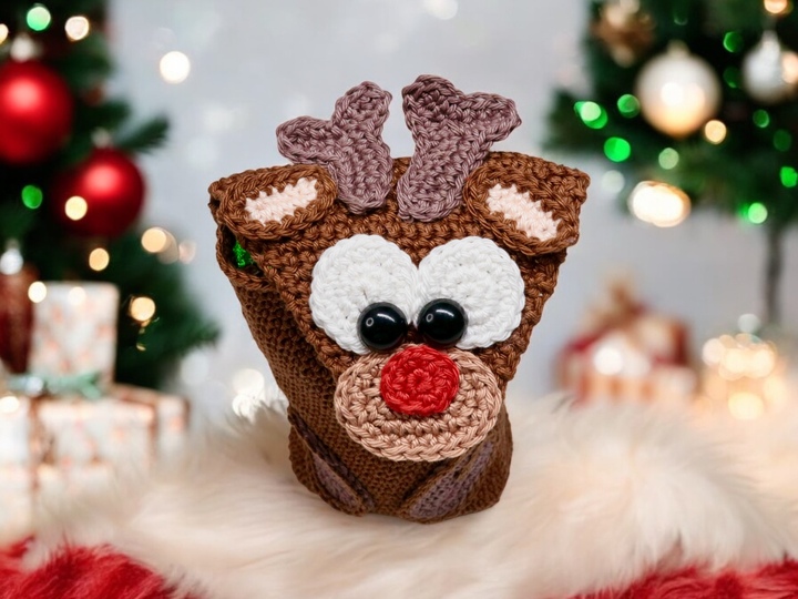 Geschenktaschen Set Weihnachten - Häkelanleitung