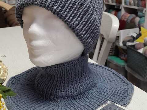 Strick - Mütze mit doppeltem, fixiertem Umschlag  -  Strickanleitung