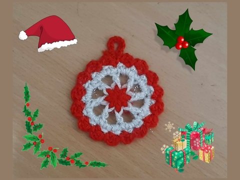 Häkelanleitung Weihnachtswünsche Ornament - Zwei Varianten