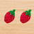 A crochet strawberry Hair clip pattern