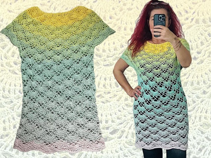 Häkelanleitung Rundpasse Kleid Jordan