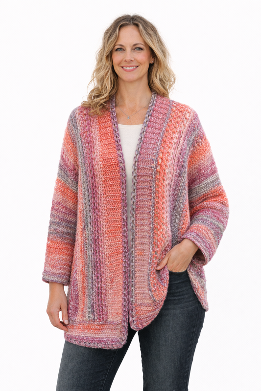 Häkelanleitung Jacke Diamant mit Mütze und Loop