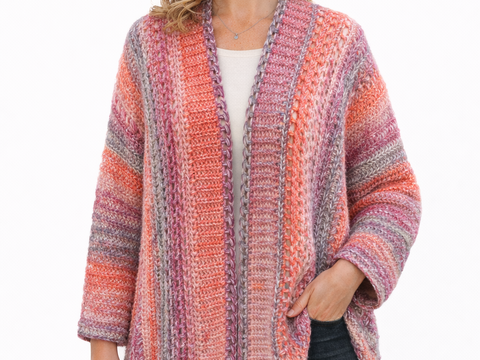 Häkelanleitung Jacke Diamant mit Mütze und Loop