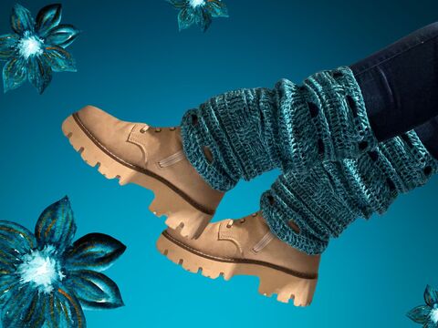 Häkelanleitung Beinstulpen "EDELSTEIN"