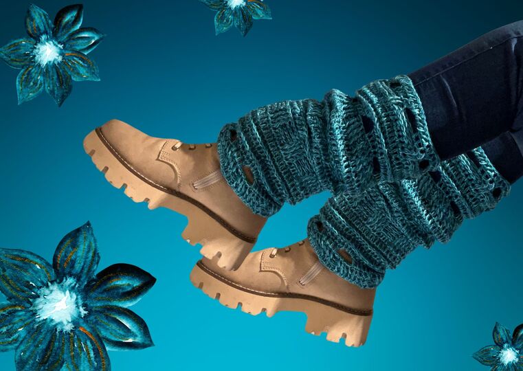 Häkelanleitung Beinstulpen "EDELSTEIN"