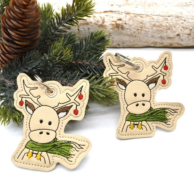 Stickdatei Elch Schlüsselanhänger - Bild 5