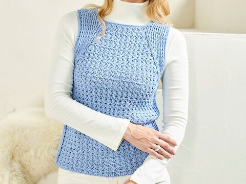 HÄKELPULLUNDER BLUE