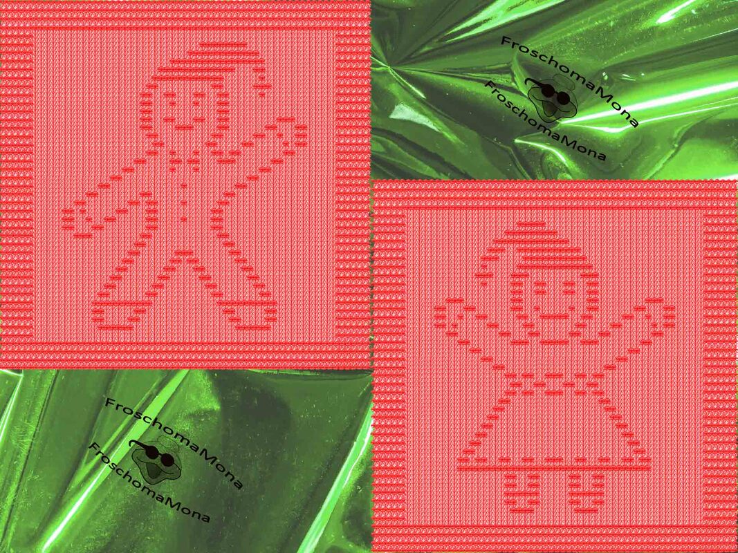 Strickmotive „Lebkuchenmann Leon“  „Lebkuchenfrau Leona“ Weihnachtsdeckchen