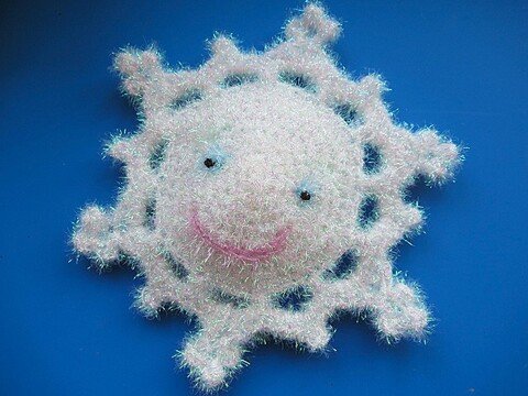 Häkelanleitung Spülschwamm Schneeflocke