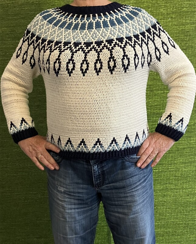 „Nordic Sweater“ – oder Schalkragen - eine Häkelanleitung - Bild 5