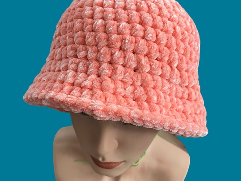 Buckethat Häkelanleitung für einen coolen Fischerhut aus weicher Chenillewo