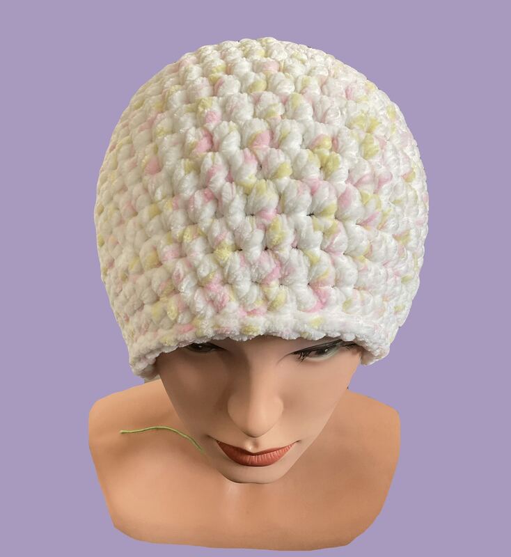 Häkelanleitung Flauschmütze / Wintermütze - Doppelanleitung 2 Mützen - Bild 6