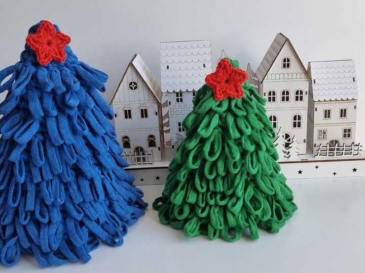"bunte Tannenbäume" häkeln PDF-Anleitung