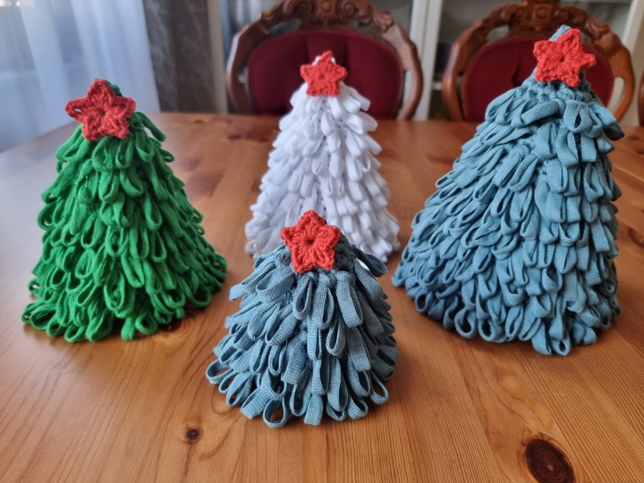 "bunte Tannenbäume" häkeln PDF-Anleitung