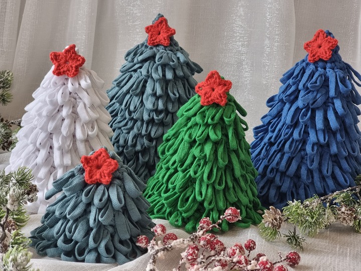 "bunte Tannenbäume" häkeln PDF-Anleitung